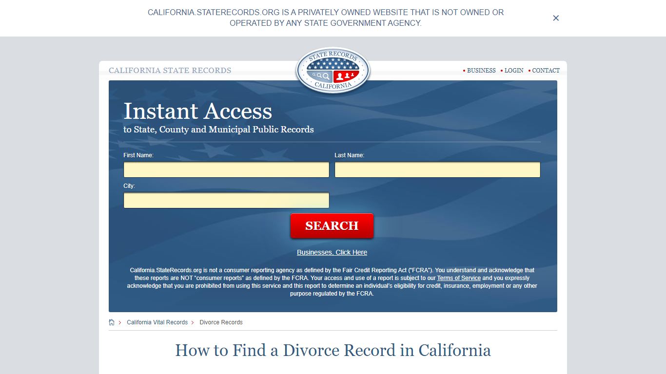 How to Find a Divorce Record in California